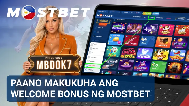 Kinukumpleto ng isang tao ang pagpaparehistro at unang deposito upang ma-activate ang welcome bonus ng MostBet.