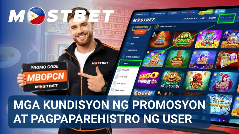 Mga tuntunin ng promosyon at mga kinakailangan sa pagpaparehistro ang malinaw na ipinapakita sa pahina ng MostBet.